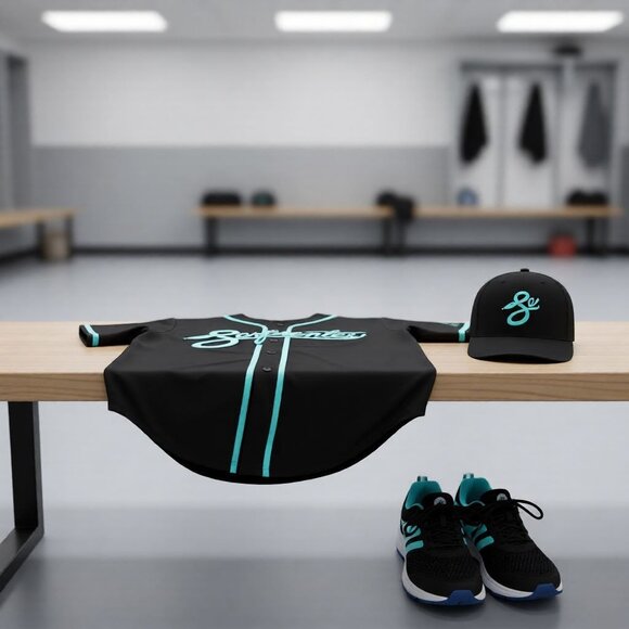 2024 Arizona Diamondbacks Serpientes Teal Script Jersey XL Unisex SGA Black/Teal - Picture 2 of 6